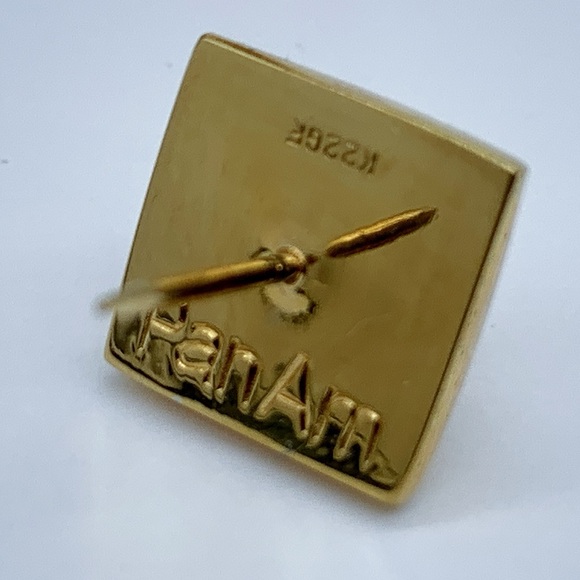 22K GF PanAm Cultured Pearl Cufflinks and Pin Set - Picture 6 of 8